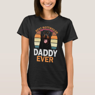 Camiseta Melhor Papai Rottweiler de Todos os Tempos Dia dos