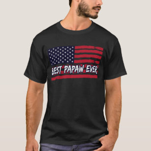 Camiseta Melhor Papaw Nos Eua Bandeira Dia de os pais Avô P