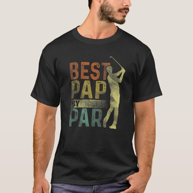 Camiseta Melhor PAPEL Do Dia de os pais Par Golf Avô (Frente)