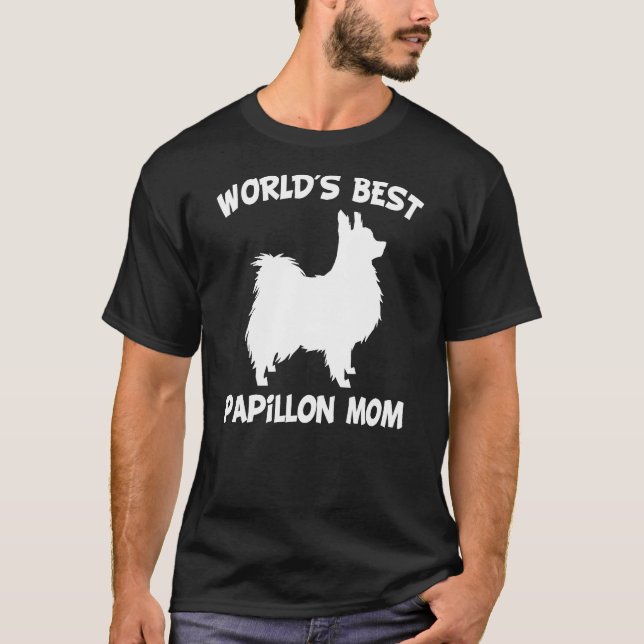 Camiseta Melhor Papillon Mãe do Mundo (Frente)