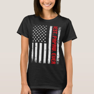 Camiseta Melhor Papo Alguma Vez Americano Bandeira Vintage