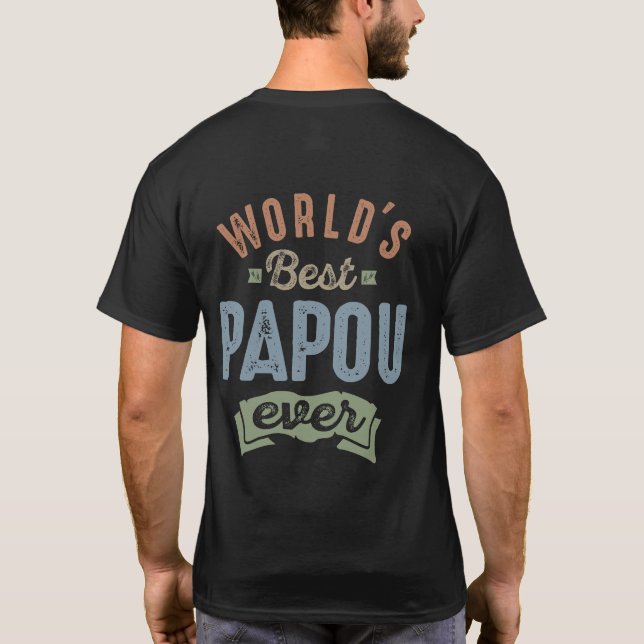 Camiseta Melhor Papou do Mundo (Verso)