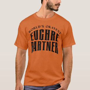 Camiseta Melhor Parceiro de Euchre do Mundo Jogo de Cartas