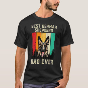 Camiseta Melhor Pastor Alemão Vintage Pai de Todos os Tempo