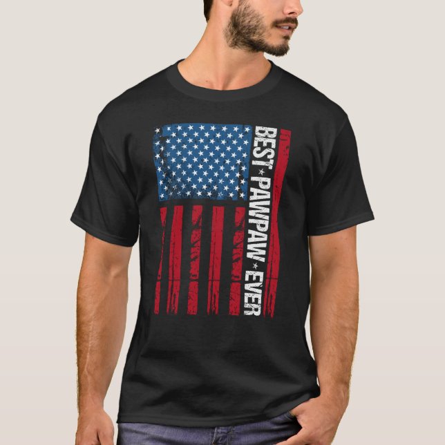 Camiseta Melhor Pawpaw Nos Nossos Sinalizador Dia de os pai (Frente)