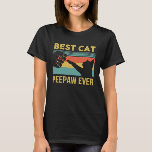 Camiseta Melhor Peepaw Gato Alguma Vez Vintage Gatos Feliz