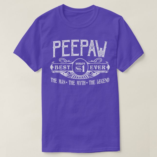 Camiseta Melhor Peepaw Personalizado Do Mens Não  (Frente do Design)