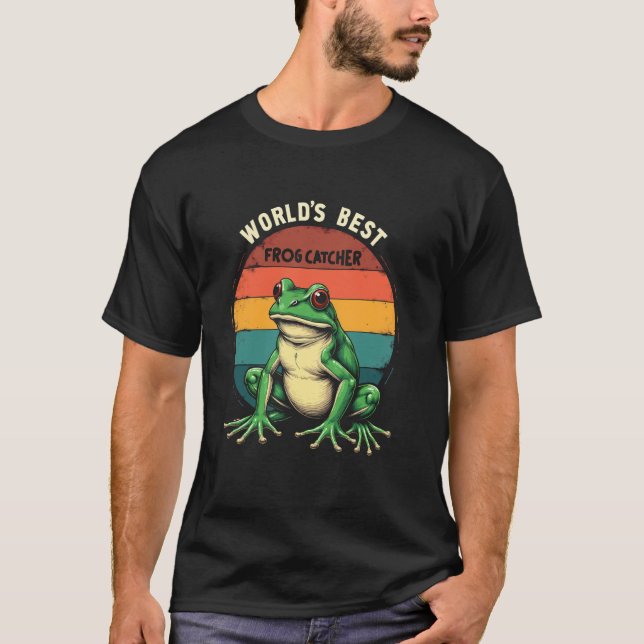 Camiseta Melhor Pegador de Rãs do Mundo Excêntrico (Frente)