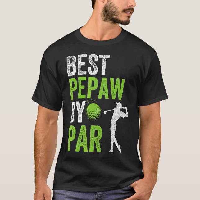 Camiseta Melhor Pepe De Golfe Do Par Vovô Golfer (Frente)