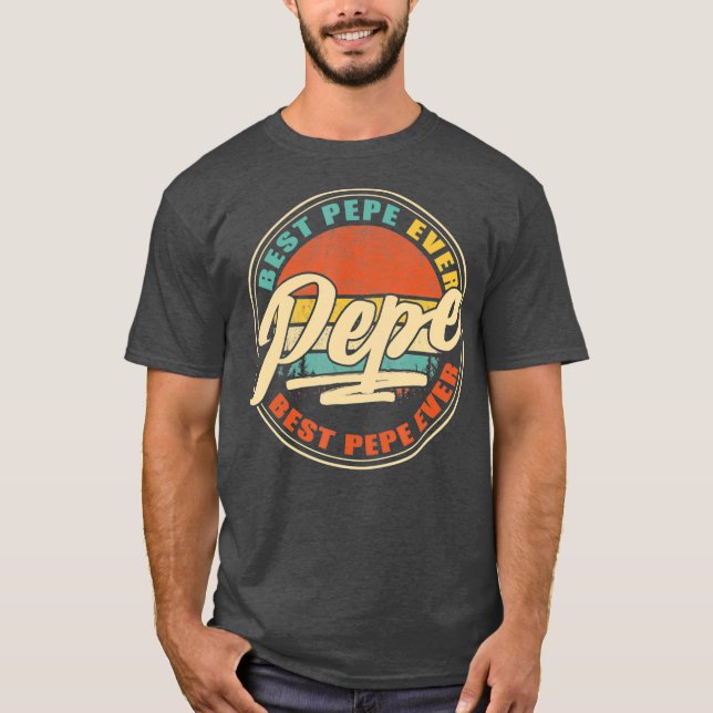Camiseta Melhor Pepe Engraçado Vovô Oferece Presentes Para  (Frente)