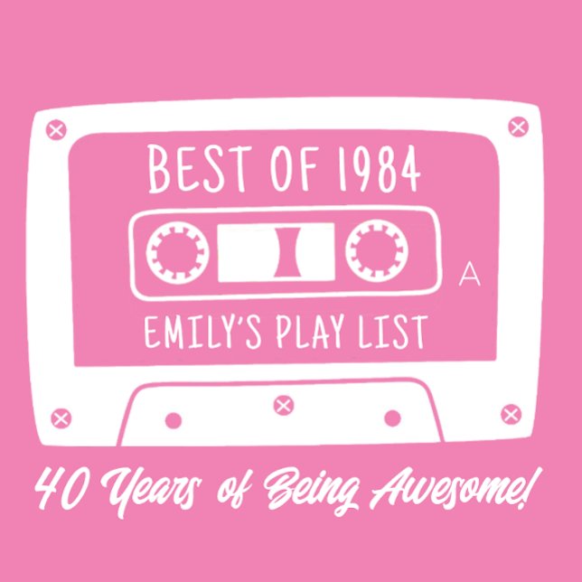 Camiseta Melhor Personalização Do Cassete aniversário de 40 (Criador carregado)