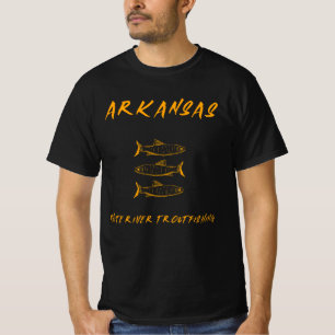 CAMISETA MELHOR PESCA DE TRUTA NO RIO BRANCO DE ARKANSAS
