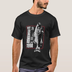 Camiseta Melhor Pescador Desde 1998 Pescando 25º 25