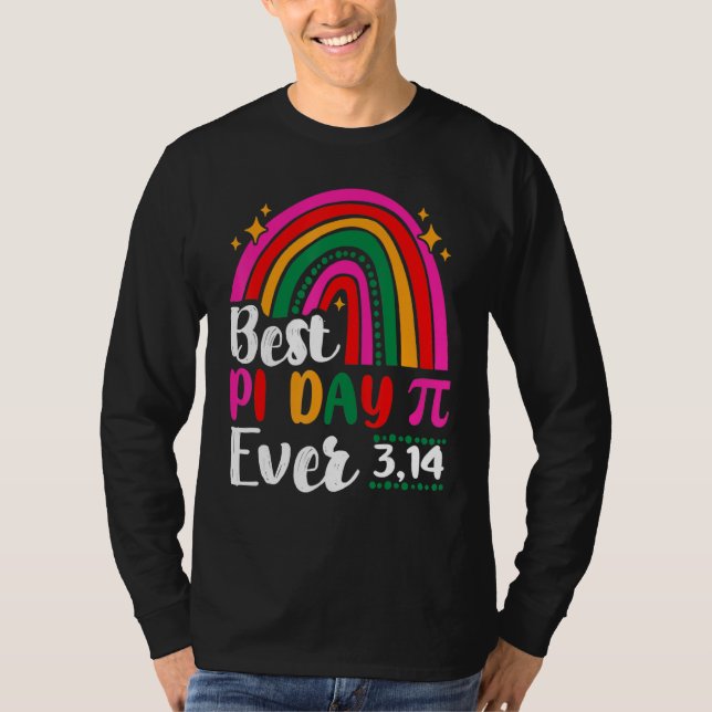 Camiseta Melhor Pi Day Ever Rainbow 3 14 Pi - Símbolo Mat (Frente)
