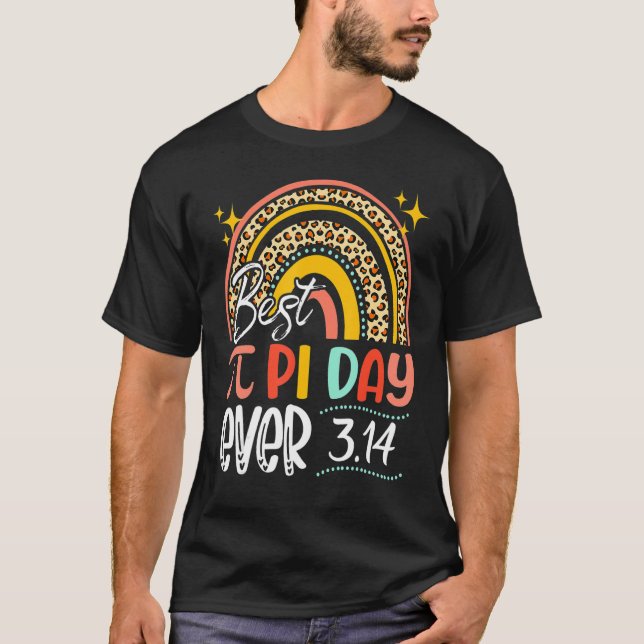 Camiseta Melhor Pi Day Ever Rainbow 3 14 Pi - Símbolo Mat (Frente)