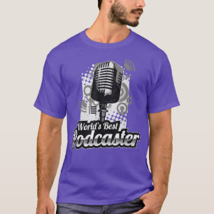 Camiseta Melhor Podcaster Podcaster Podcasting e Show Host