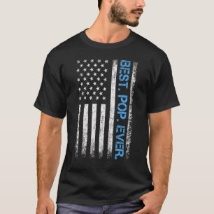 Camiseta Melhor Pop de Alguma Vez Vintage - Bandeira Americ