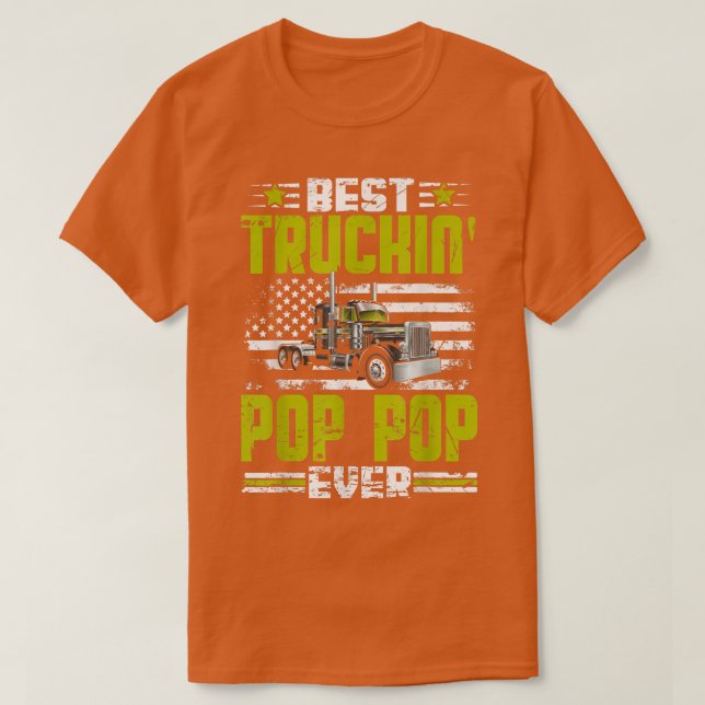 Camiseta Melhor Pop de caminhonete Pop de sinalizador ameri (Frente do Design)