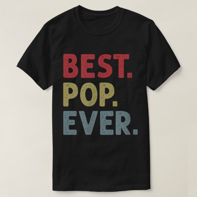 Camiseta Melhor Pop de Design para o vovô ou Pai (Frente do Design)