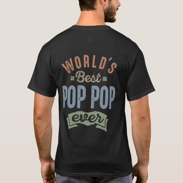 Camiseta Melhor Pop de Pop mundos (Verso)