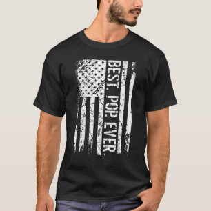 Camiseta Melhor Pop Dos Eua Dia de os pais De Bandeira Amer