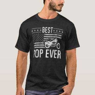 Camiseta Melhor Pop Já Moto Antiga Bandeira Americana Bacan