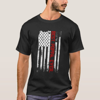 Camiseta Melhor Poppa Alguma Vez Ameramericana Bandeira Fat