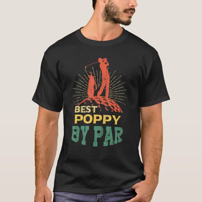 Camiseta Melhor Poppia De Dia de os pais De Par Golfe 3 (Frente)