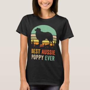 Camiseta Melhor Poppy de Todos os Tempos Vovô Cachorro Aus