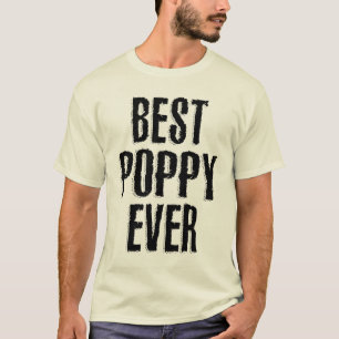 Camiseta Melhor Poppy Do Mundo Pai e vovô