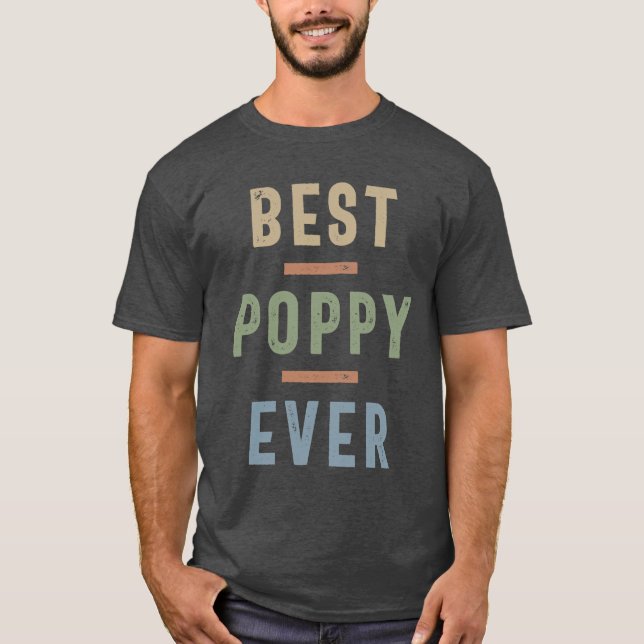 Camiseta Melhor Poppy Nunca | Dia do Dia de os pais e dos A (Frente)