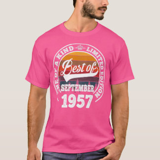 Camiseta Melhor Presente De 65 Anos De Setembro De 1957