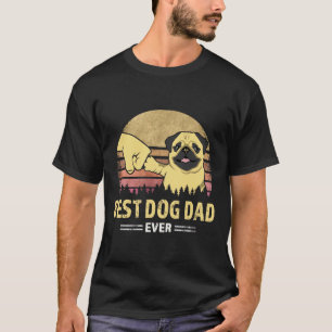 Camiseta Melhor Presente de Design Pai Pug de Sempre para D
