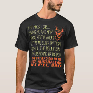 Camiseta Melhor presente de Dia de os pais Kelpie australia
