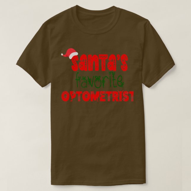 Camiseta Melhor presente de Natal do Optometrista favorito  (Frente do Design)