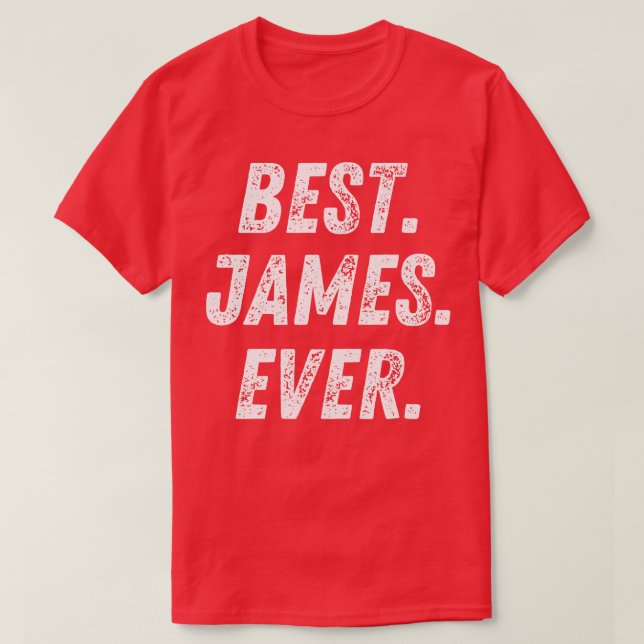 Camiseta Melhor Presente de Nome do Retro James Ever (Frente do Design)