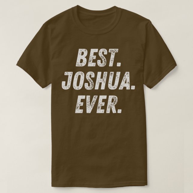 Camiseta Melhor Presente de Nome do Retro Joshua Nunca (Frente do Design)