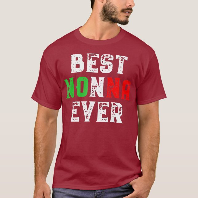 Camiseta Melhor presente de vovó italiano de nonna nunca (Frente)