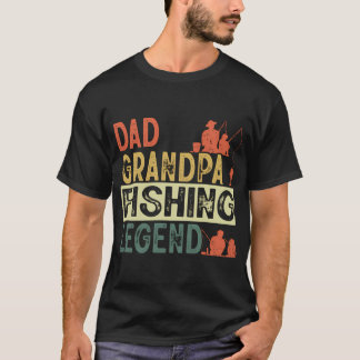 Camiseta Melhor Presente, Papai Vovô Lenda da Pesca, Para N