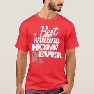 Camiseta melhor presente para a mãe de tricô.