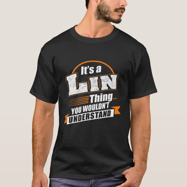 Camiseta Melhor presente para LIN - LIN nomeado (Frente)