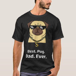 Camiseta Melhor Presente para Pai de Pug Presentes Divertid