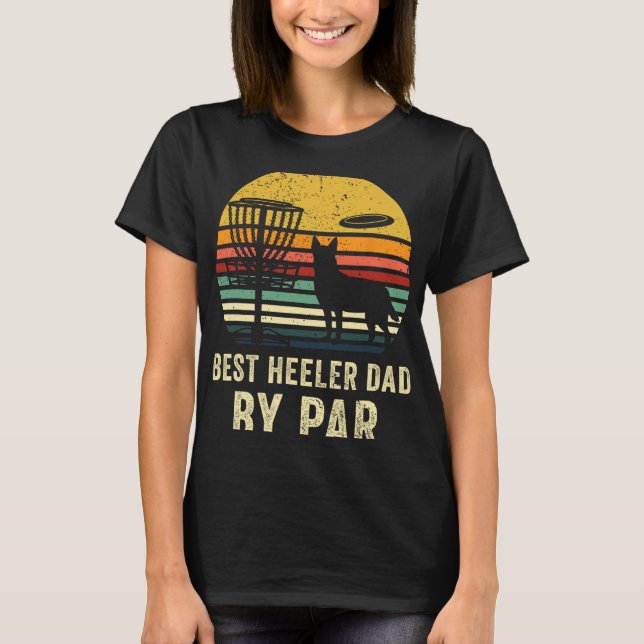 Camiseta Melhor Presente para Pai Red Blue Heeler Cattle Do (Frente)
