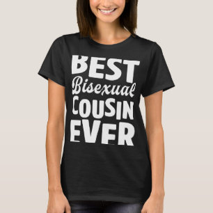 Camiseta Melhor Primo Bissexual Alguma Vez Família Orgulho