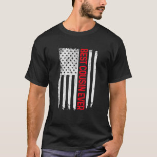 Camiseta Melhor Primo de Mens Alguma Bandeira Americana Fun