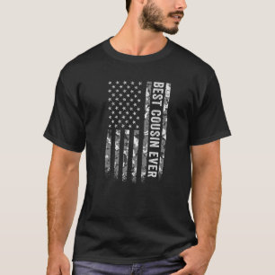 Camiseta Melhor Primo Ever American Flag Camo Veteran Patri