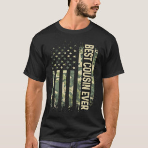Camiseta Melhor Primo Ever Camo American Flag do Pai