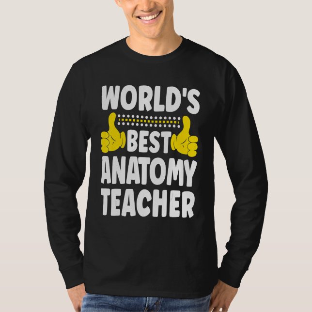 Camiseta Melhor Professor de Anatomia do Mundo   Título do  (Frente)