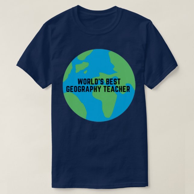Camiseta Melhor Professor de Geografia do Mundo (Frente do Design)