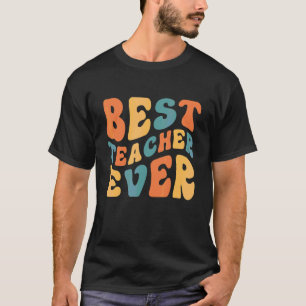Camiseta Melhor Professor Retro Já Groovy Primeiro Dia De A